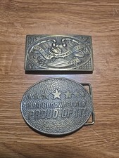 2nd Amendment Belt Buckle Lot Bicentennial / NRA 2 Buckles 1 Price