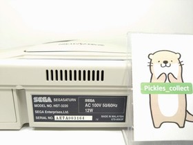 Sega Saturn White Console HST-3220 w/Power Memory Language Japanese Tested 0213B