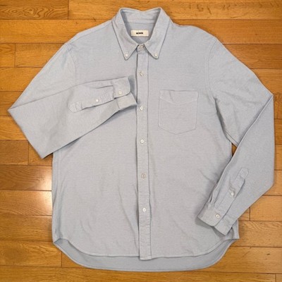 Buck Mason Light Blue Oxford Button Down Long Sleeve Casual Shirt Mens Large