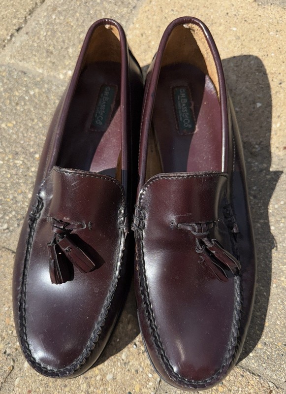 GH Bass Weejuns Womens 10 M Wilton Penny Loafers Burgundy Leather