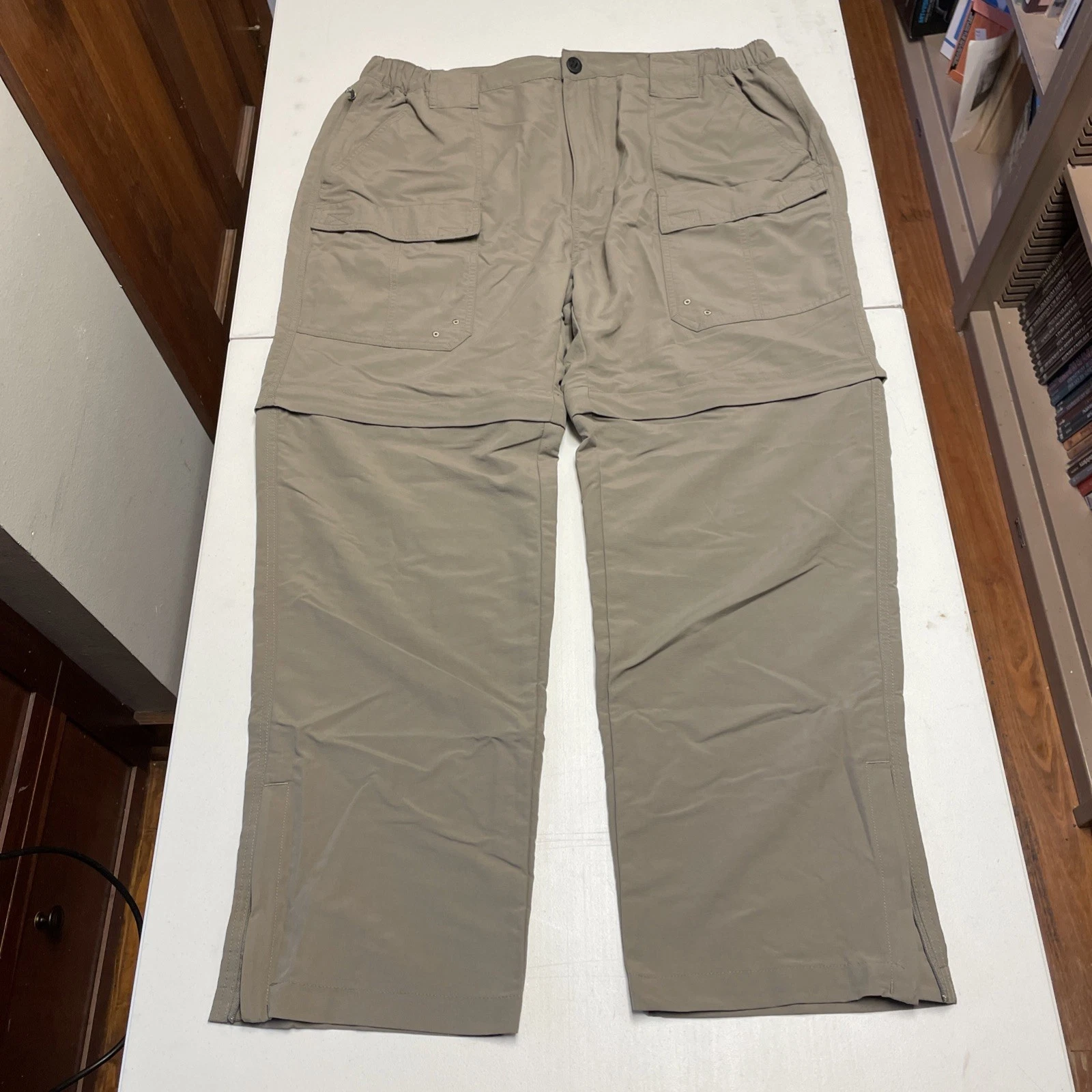 World Wide Sportsman Convertible Pants Mens XL/30 Gray Hiking Fishing