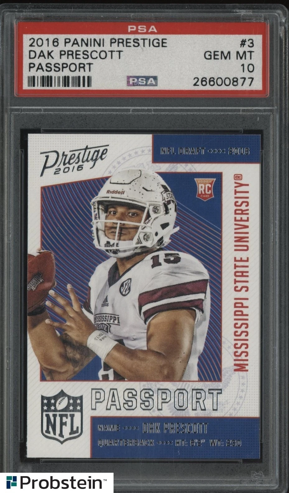 Dak Prescott Panini Prestige Passport #3 Base