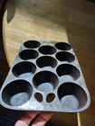 Antique Cast Iron Muffin Pan No Name  (possibly Griswold) Very Clean Little Use