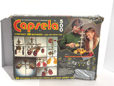 1978 Vintage Capsela 500 Construction Set - Motorized STEM Toy - Boxed Parts
