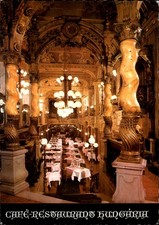 Cafe Restaurant Hungaria Budapest Hungary vintage postcard posted 1982 q681