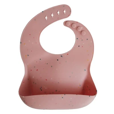 Mushie Silikonlätzchen Baby Kleinkind Essen BPA frei rosa powder pink - Bild 1 von 2