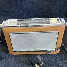 Bush TR130 Antique Transistor Radio LW MW FM Brown 1985 Reproduction Working