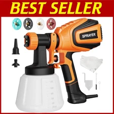 Adjustable Flow HVLP Paint Sprayer, 4 Nozzles