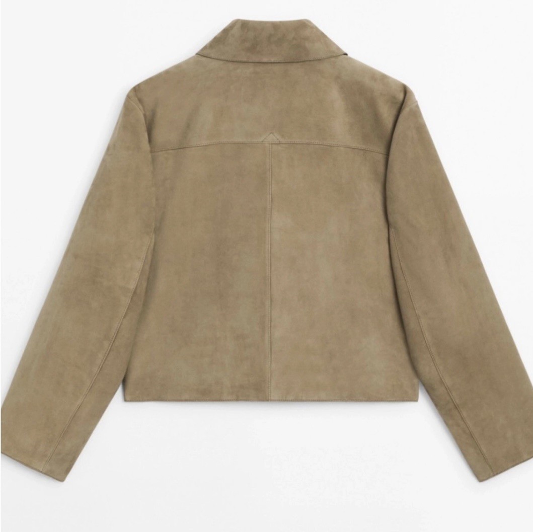 GENUINE MASSIMO DUTTI SUEDE JACKET - CAMEL - SIZE 14 thumbnail 2