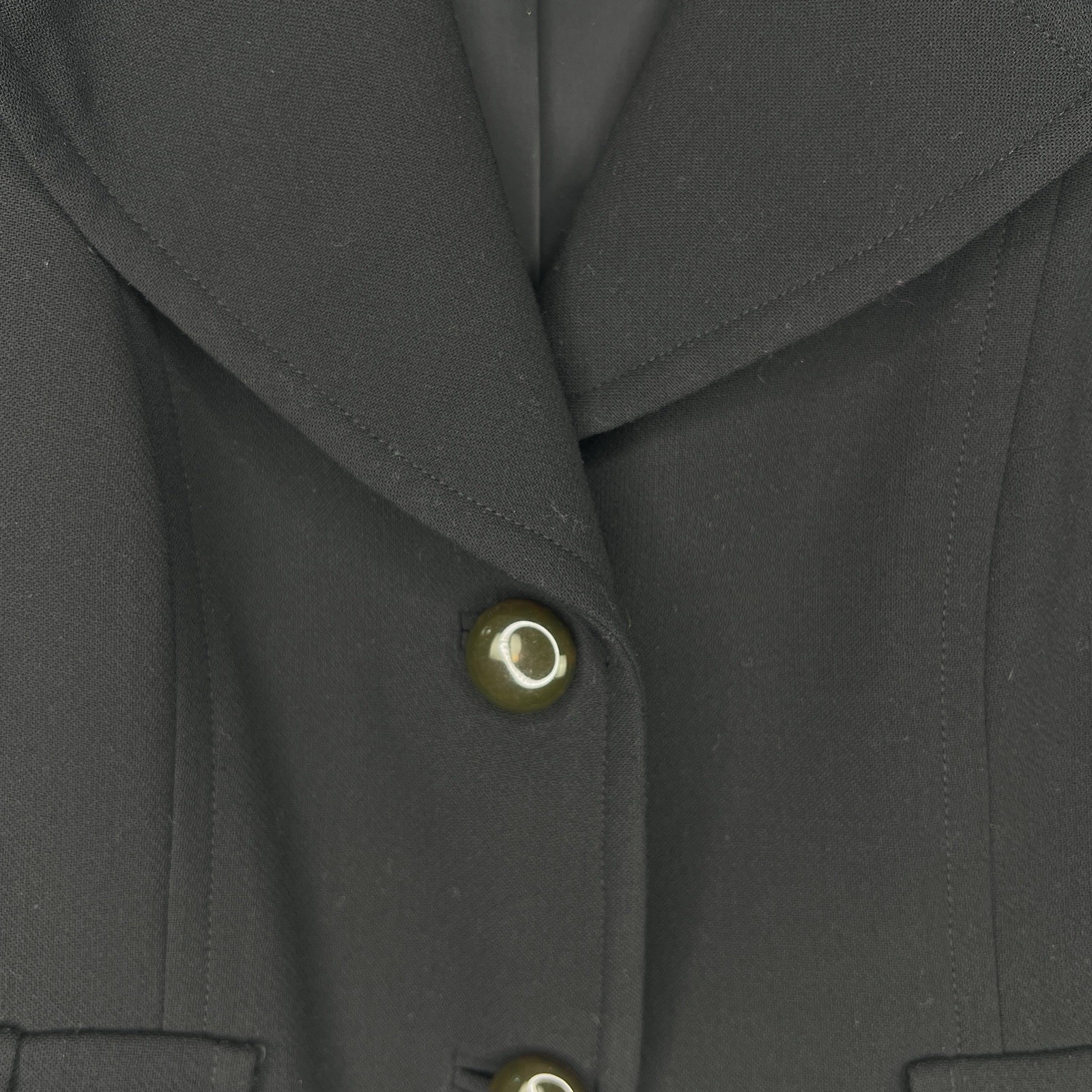 TALBOTS Classic Black Wool Boxy Structured Minima… - image 3