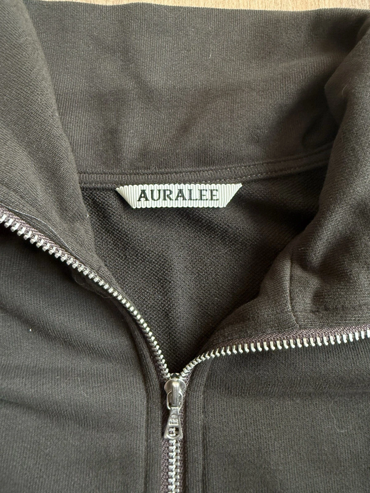 Auralee Super High Gauge Sweat Zip Blouson Size 1 Dark Brown - product detail image 4