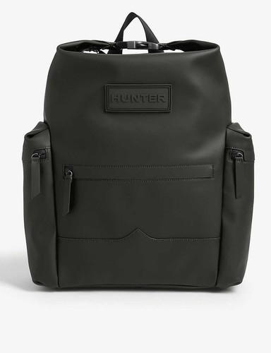 hunter rubberised leather backpack