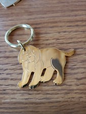 Puppy Dog Metal Keychain Fobs Key Chain