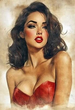 "1950s Girl 14" 13x19 Fine Art Print Limited to Only 20 Hand-Numbered Copies