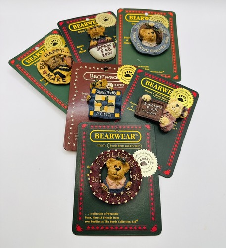 Bearwear From Boyds Bears and Fríends Resin Pins Vintage New Lot Of 6 - Picture 15 of 18