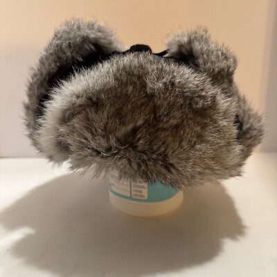 Yukon Tracks Mens Fur Leather Hat Trapper Cap Ushanka Russian