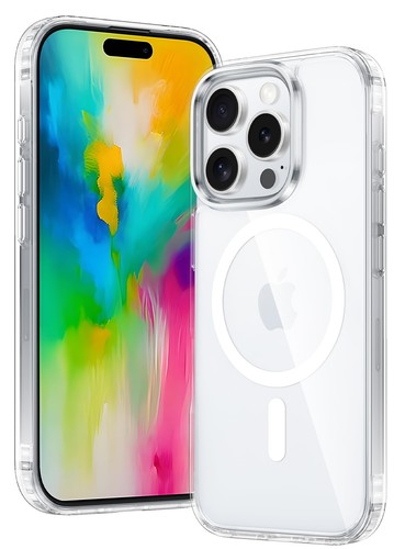 for 16 Pro Case: Pro Phone Clear Case Magnetic Military Grade Drop Protection