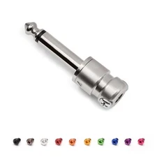 SquarePlug SPS5 Low Profile Mono (TS) Straight 6.35mm Jack. NICKEL