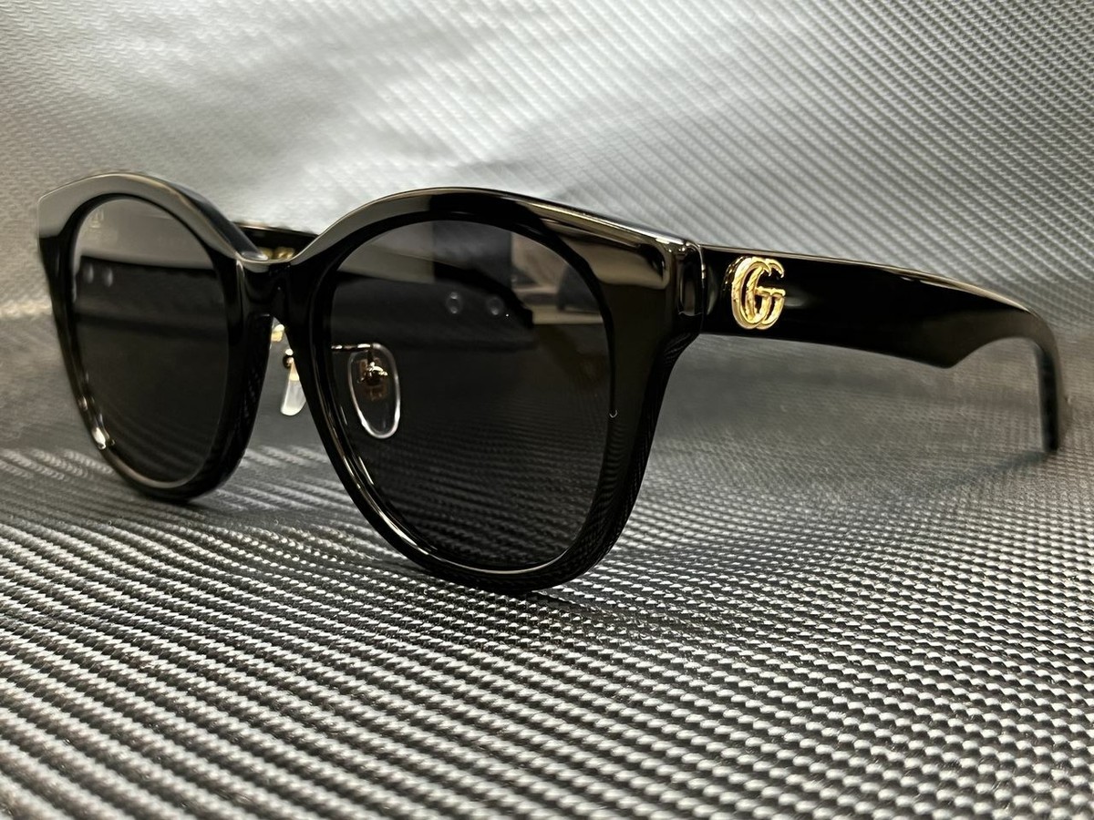 GUCCI GG1002SK 001 Black Round 56 mm Women's Sunglasses | eBay