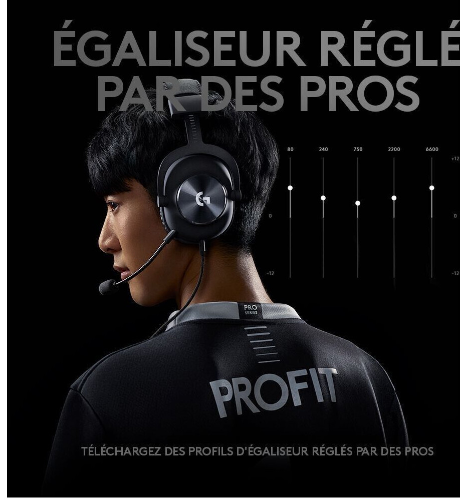 Casque gamer Logitech G PRO X structure en aluminium pour joueurs exigeants