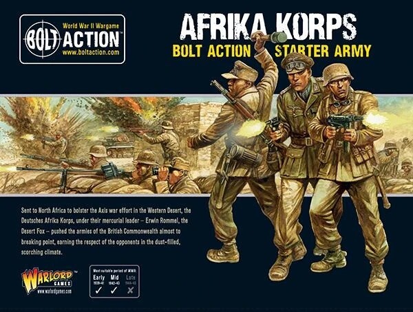 Warlord Games Bolt Action 402612001 Немецкий Африканский корпус Пластиковая Стартовая армия
