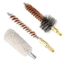BRONZE Pistol, Rifle and Shotgun Brush AND Cotton MOP Brush 17 TO 54 CALIBER