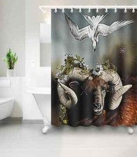 Natural Connect Waterproof Bath Polyester Shower Curtain Liner Water Resistant