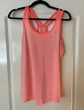 Womens Coral Layer8 Workout Tank Size Large 