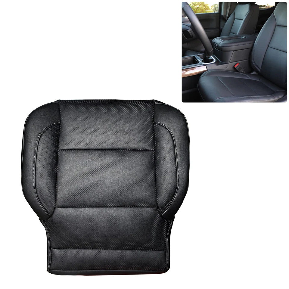 For 2014-2019 GMC Yukon XL Driver Bottom Perforated Leather Seat Cover Black Foto 2 de 4