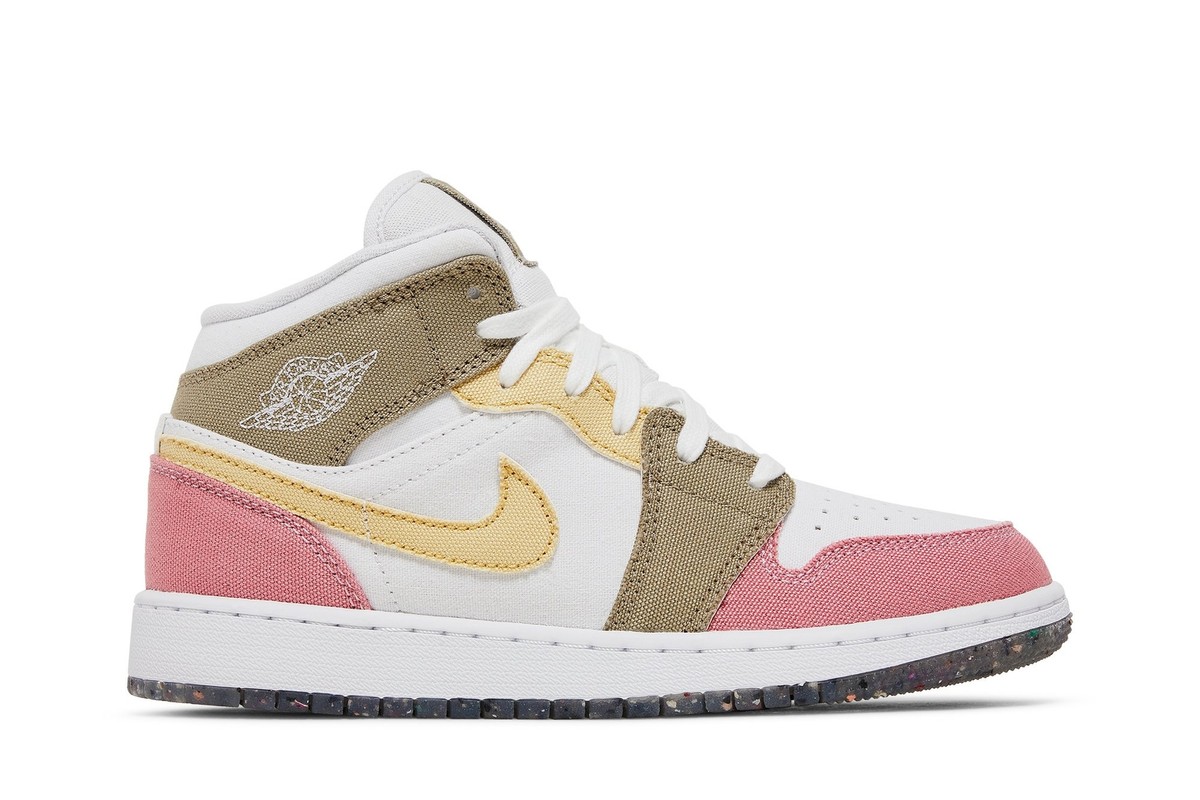 Nike Air Jordan 1 Mid SE GS Pastel Grind DJ0338-100 | eBay