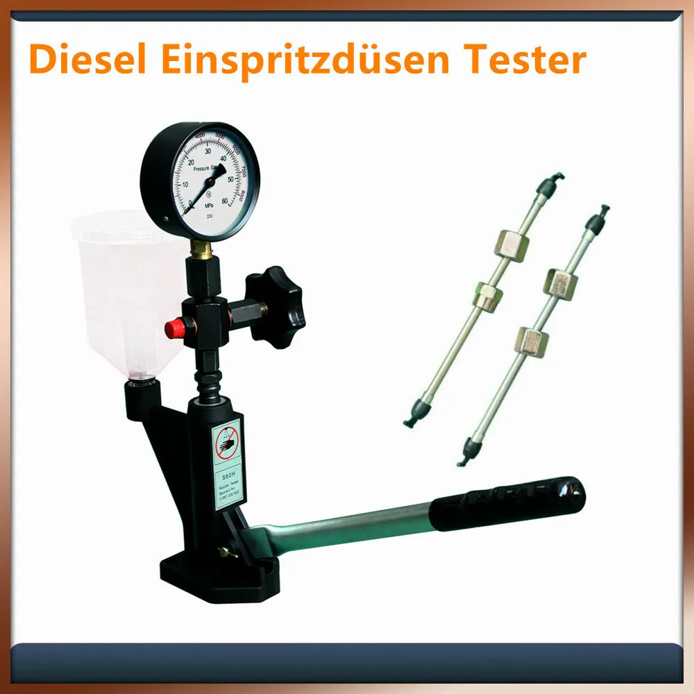 Vevor Diesel Einspritzdüsen Tester Prüfgerät Abdrückgerät Injektor  Manometer 600 Bar 