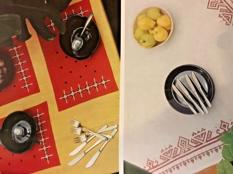 MCM Cross Stitch Embroidery 19 Designs Coats Book 441 Anchor vtg 60s EXC - Image 3 of 4