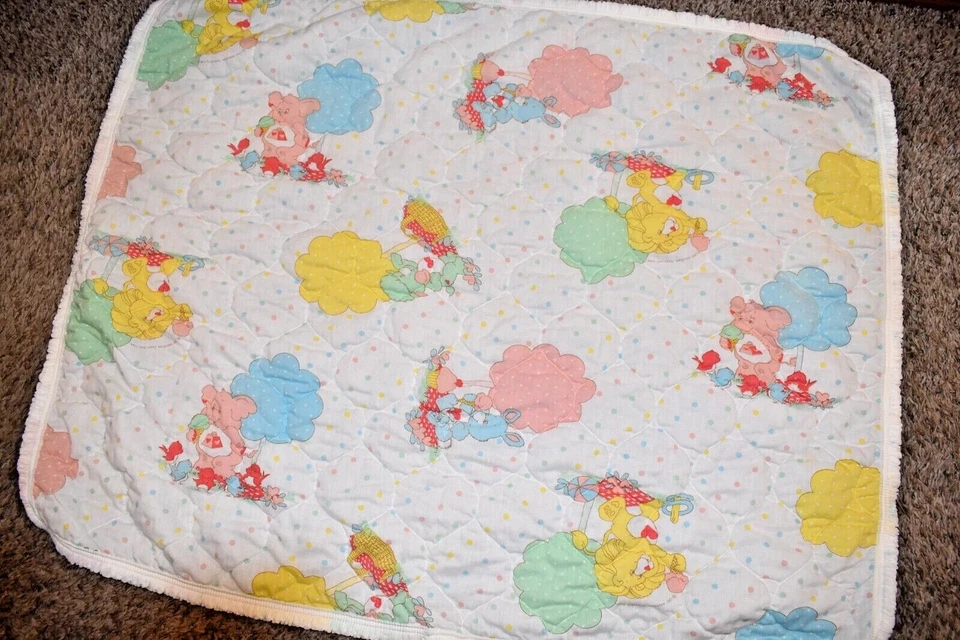 G4!¡GUAU! Edredón manta cuna bebé vintage 1985 Care Bears Cousins Foto 3 de 4