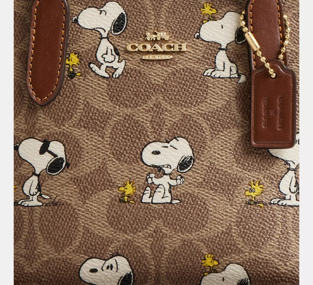 COACH x PEANUTS 2025 City Mini Tote Bag Signature Canvas