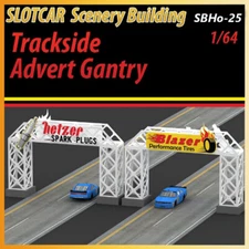 Slotcar Scenery Building 1:64 Scale Advert Gantry Afx,Tyco
