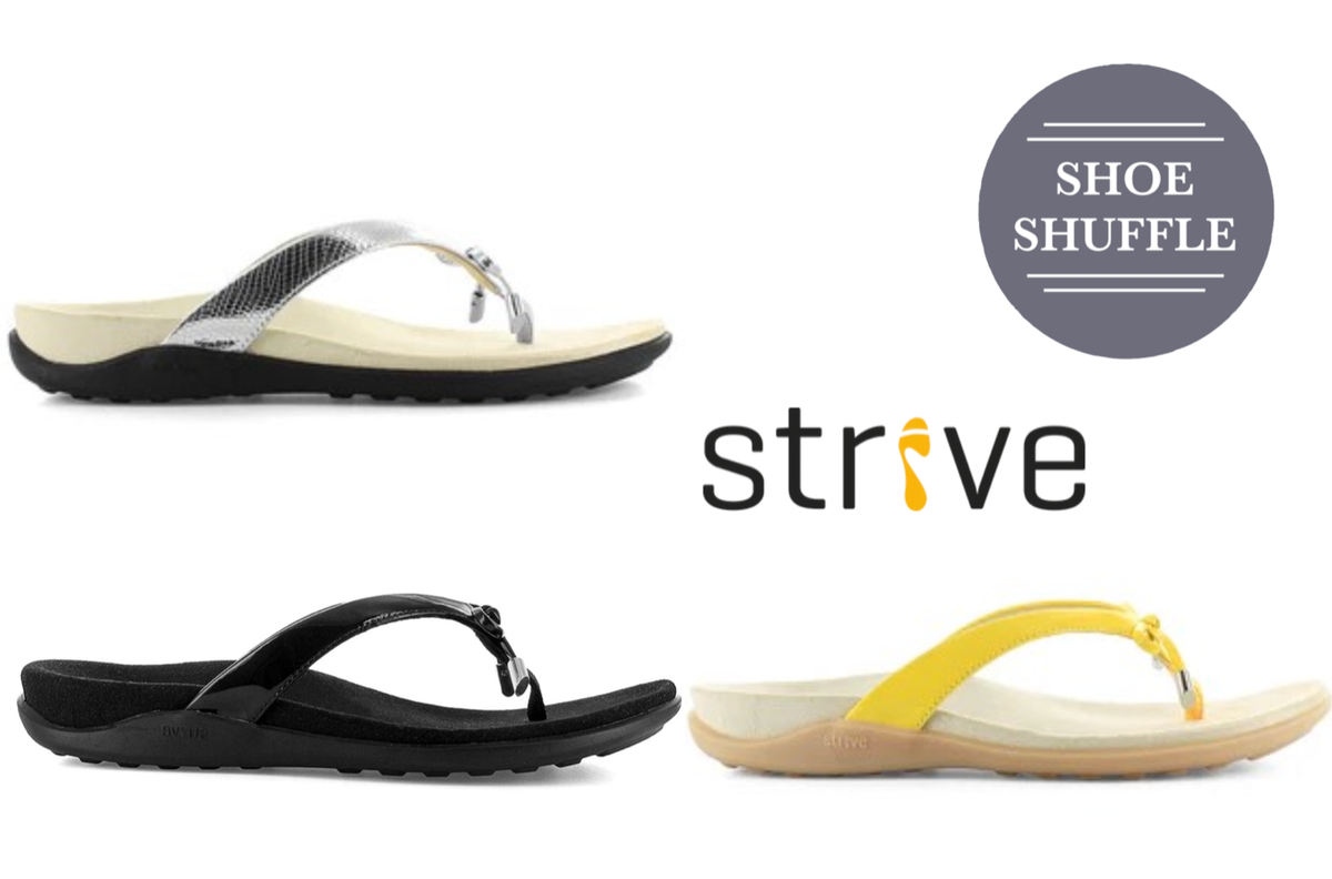 Strive Island Flip Flop Bow Contoured arch support Sole Comfort