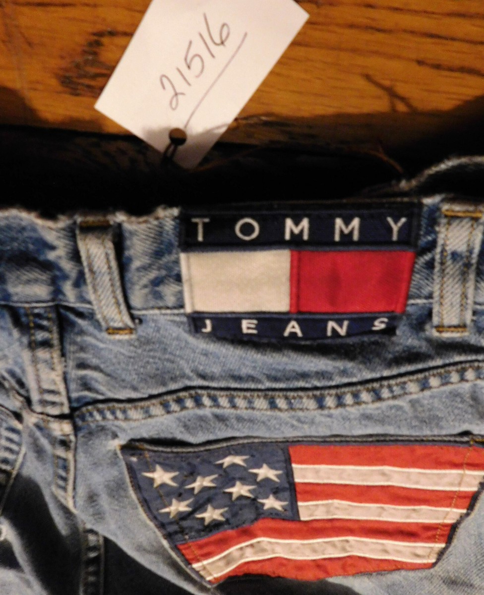 ハッピー Pants/Jeans: Tommy Hilfiger MEN's size 30 x 34 -VINTAGE- USA flag