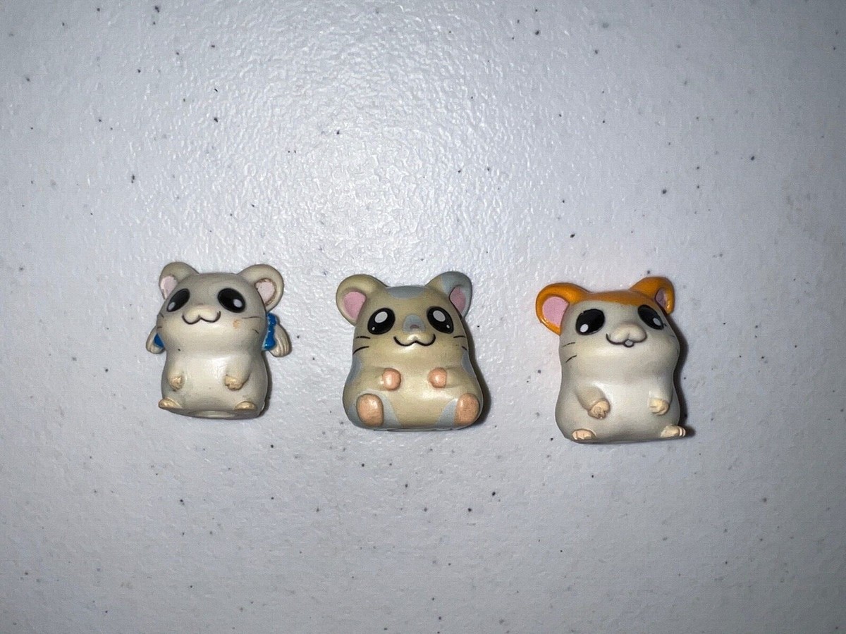Vintage 2000s Y2K Hamtaro Ham Ham Mini Figure Playset Lot of Tiny - Main Image