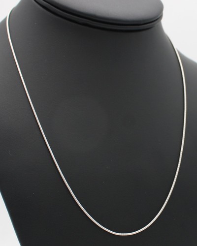 ITALIENISCHE KETTE 14 KT WEISSGOLD 1 MM SCHLANGENSTIL 18 ZOLL HALSKETTE - Bild 4 von 11