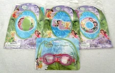 Unisex Disney Tinkerbell Fairies Beach Ball,Arm Floats,Swim Ring,&goggles-New!