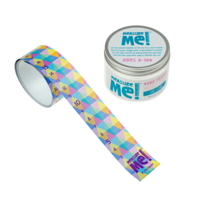Measure Me! Harlekin Kinder Roll-Up Wand Wachstum Türrahmen Höhentabelle