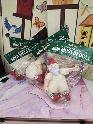 Just For Keeps Mini Muslin Doll Elf Sealed- Set Of 4