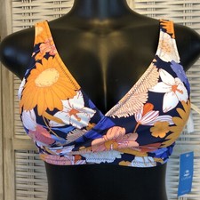Cupshe Bikini Top Size XS Floral Pink Orange Purple