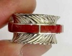HSN Jay King Sterling Silver Thulite Inlay Spinner Ring Size 8 — photo 4