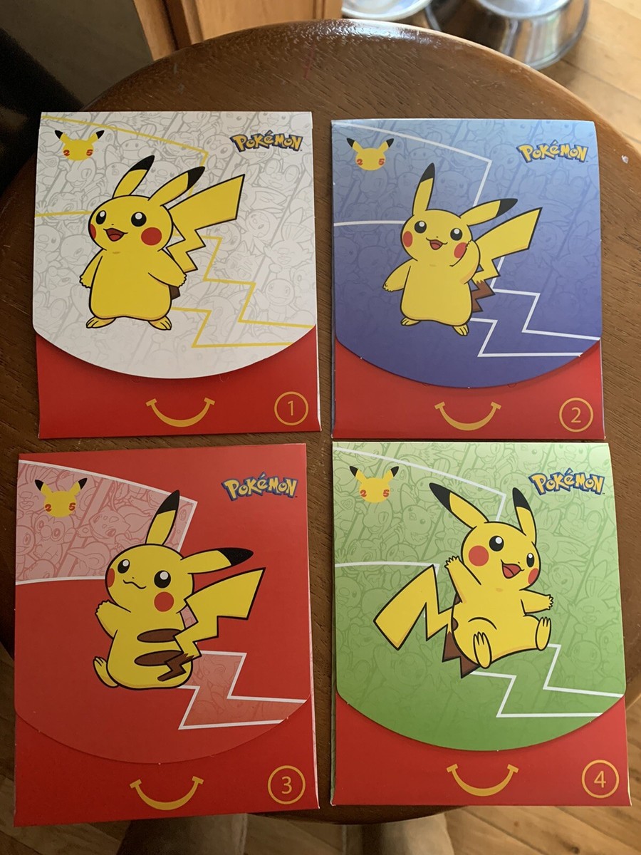 unopened mcdonalds pokemon cards 2021 4 TCG SEALED Card Packs 25th Anniversary Happy Meal NEW New POKEMON CARDS McDonalds 2021