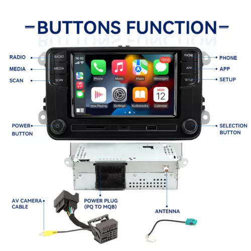 Für VW Autoradio RCD360 Pro 2 RCD440 PRO 187B AndroidAuto Wireless CARPAY BT - Bild 2 von 15