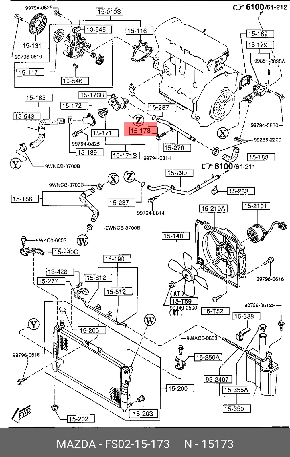 Genuine OE Gasket Thermostat FS0215173 For Mazda FS021-5173 | eBay 