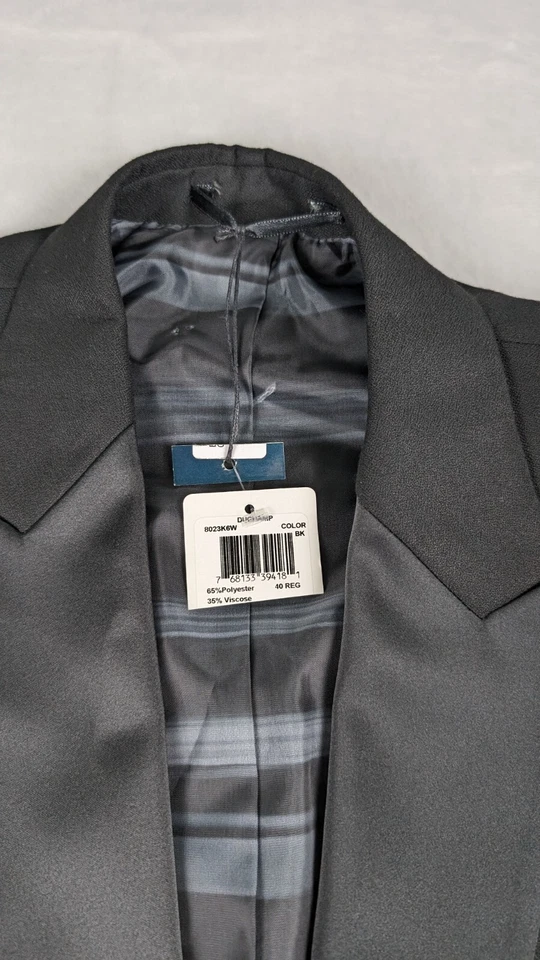 Abrigo/Abrigo/Chaqueta Esmoquin Deportivo Duchamp London 40R, Negro Nuevo con Etiquetas Foto 2 de 4