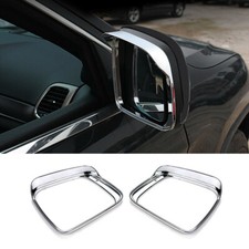 2x Rearview Mirror Rain Eyebrow Frame Trim For Jeep Grand Cherokee 2011 Chrome