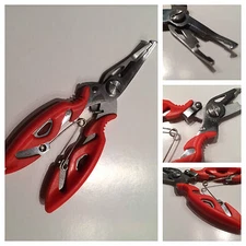 5" Alloy Fishing Pliers Scissors Line Cutter Remove Hook Tackle Tool Wire Lures